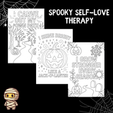 Halloween Self-Love Coloring Collection: 20 Spooky Affirmation Pages