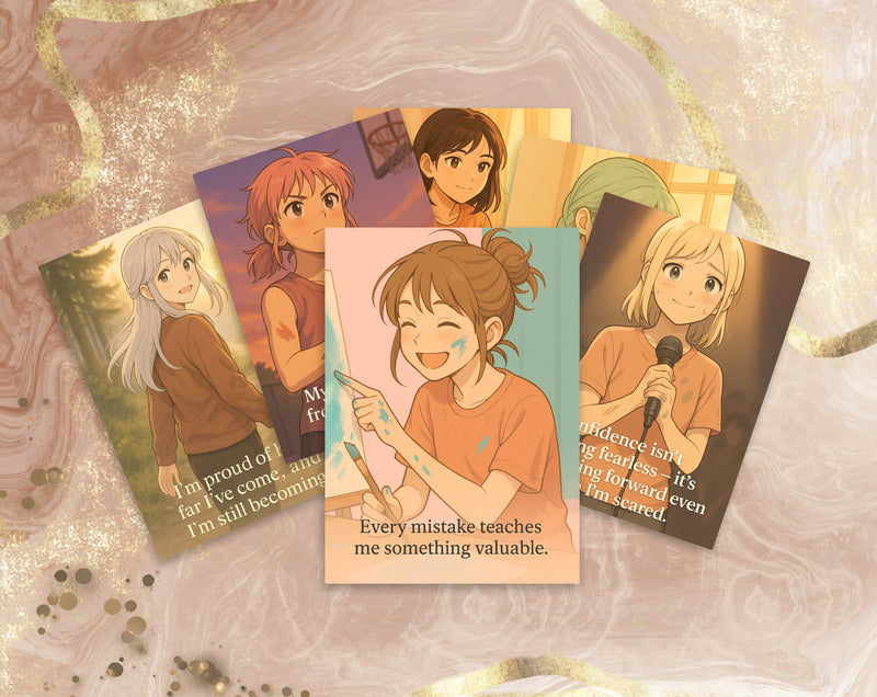 Digital Affirmation Cards for Teen Girls – A6 Printable & Mobile Friendly Positive Affirmations for Confidence, Motivation & Resilience