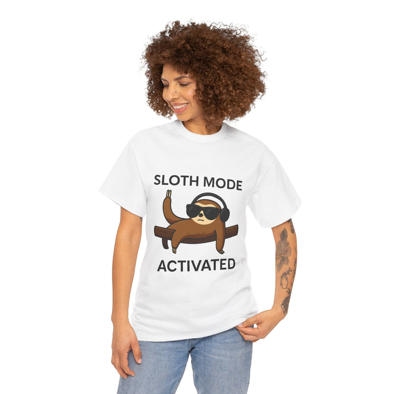 Unisex Sloth Mode Activated T-Shirt – Funny Lazy Vibes Tee