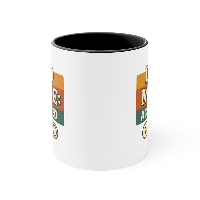 White mug with black interior on a white background