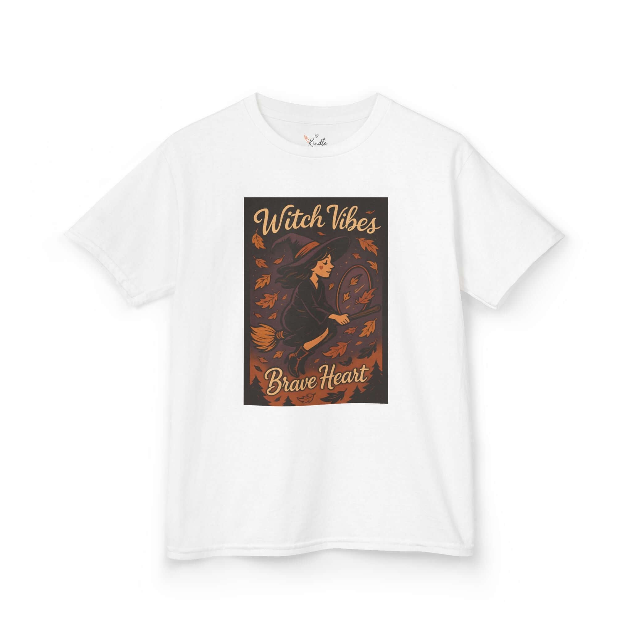 Kids Unisex Witch Vibes Tee - Brave Heart Design Halloween