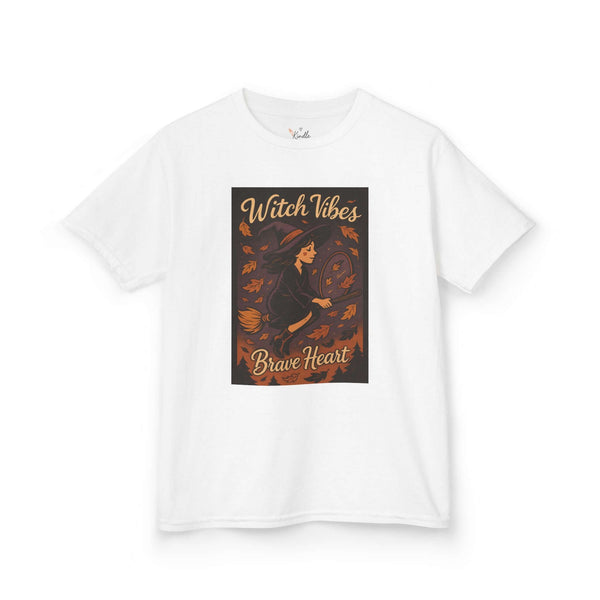 Kids Unisex Witch Vibes Tee - Brave Heart Design Halloween