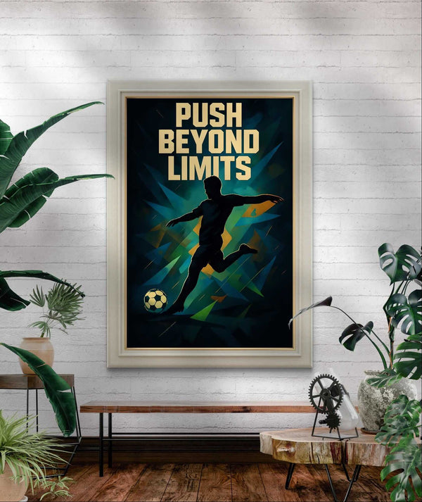 Football Inspirational Wall Art Poster – Motivational Sports Quote