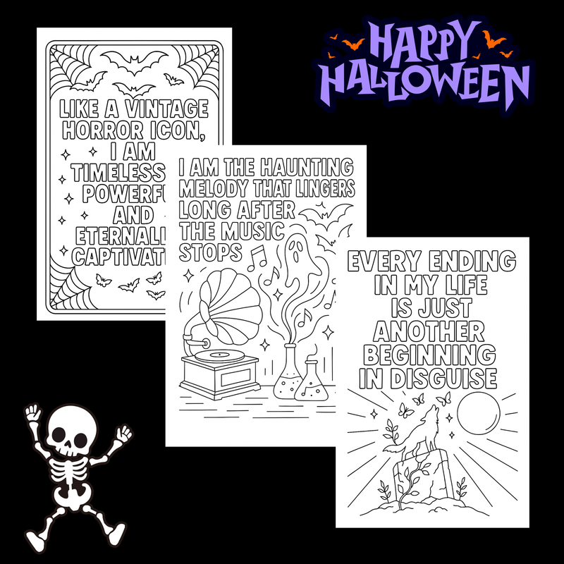 Good Vibes Only: 20 Retro Self-Love Affirmation Coloring Pages - Groovy Digital Download