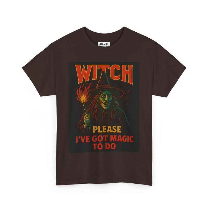 Witch Magic Unisex Heavy Cotton Tee, Halloween Shirt, Witchcraft Clothing, Casual T-Shirt, Spooky Vibes
