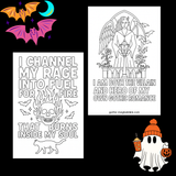 Good Vibes Only: 20 Retro Self-Love Affirmation Coloring Pages - Groovy Digital Download