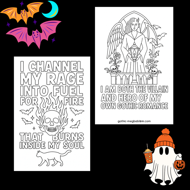 Good Vibes Only: 20 Retro Self-Love Affirmation Coloring Pages - Groovy Digital Download