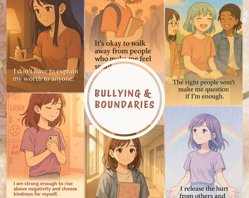 15 Positive Affirmation Cards for Teen Girls – Bullying & Boundaries Support