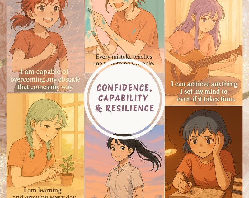 Digital Affirmation Cards for Teen Girls – A6 Printable & Mobile Friendly Positive Affirmations for Confidence, Motivation & Resilience