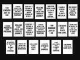 Inspirational wall art featuring motivational quotes for confidence, self-care, and personal growth.