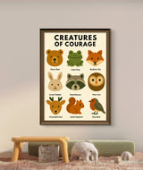 Woodland Animal Wall Art Digital Download, Mental Health Poster Printable