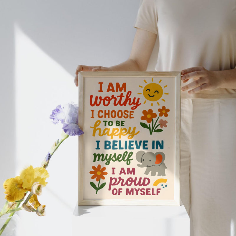Kids Inspirational Wall Art – Positive Quote Prints for Bedrooms & Nurseries