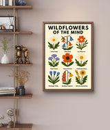 Wildflowers of the Mind Digital Print, Mental Health Wall Art, Therapy Office Decor