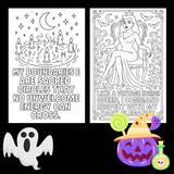 Good Vibes Only: 20 Retro Self-Love Affirmation Coloring Pages - Groovy Digital Download