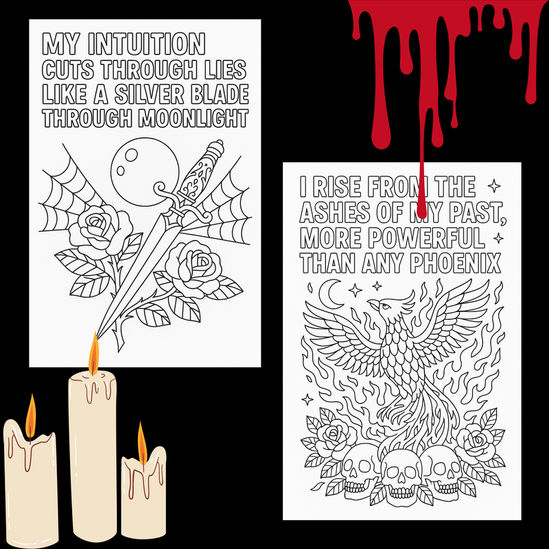 Good Vibes Only: 20 Retro Self-Love Affirmation Coloring Pages - Groovy Digital Download