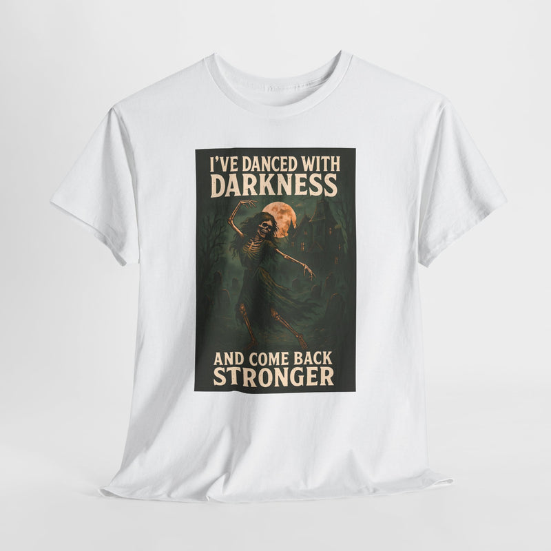 Unisex Heavy Cotton Tee: 'I've Danced with Darkness' Inspiration Tee