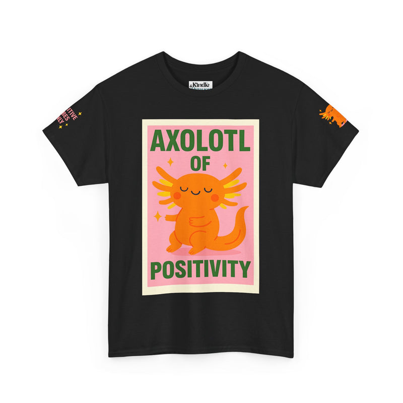 Cheerful Axolotl Tee, Unisex Cotton T-Shirt, Positive Vibes Shirt, Cute Animal Graphic Tee, Gift for Animal Lovers, Fun Casual Wear