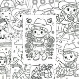 Kawaii Cowgirl & Cowboy Coloring Pages – 20 Cute Western Farm Life Printables