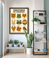 Woodland Animal Wall Art Digital Download, Mental Health Poster Printable