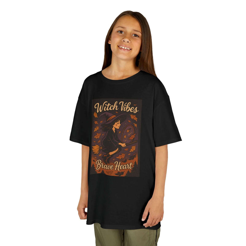 Kids Unisex Witch Vibes Tee - Brave Heart Design Halloween