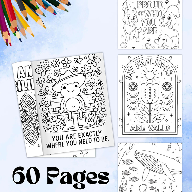 Anxiety Relief Coloring Pages – Affirmation Printables for Teens & Adults