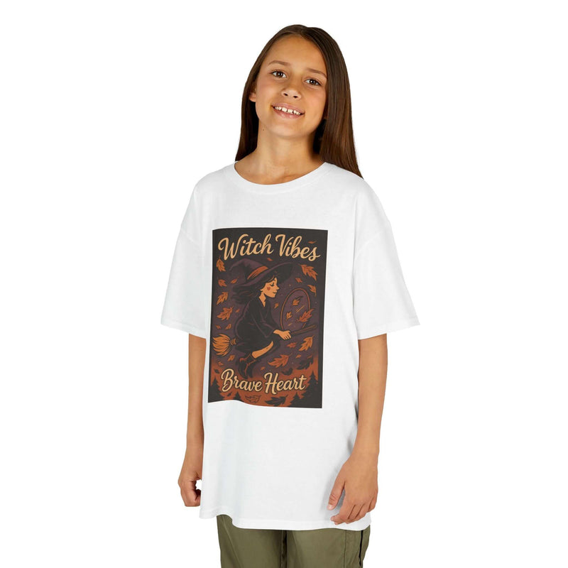 Kids Unisex Witch Vibes Tee - Brave Heart Design Halloween