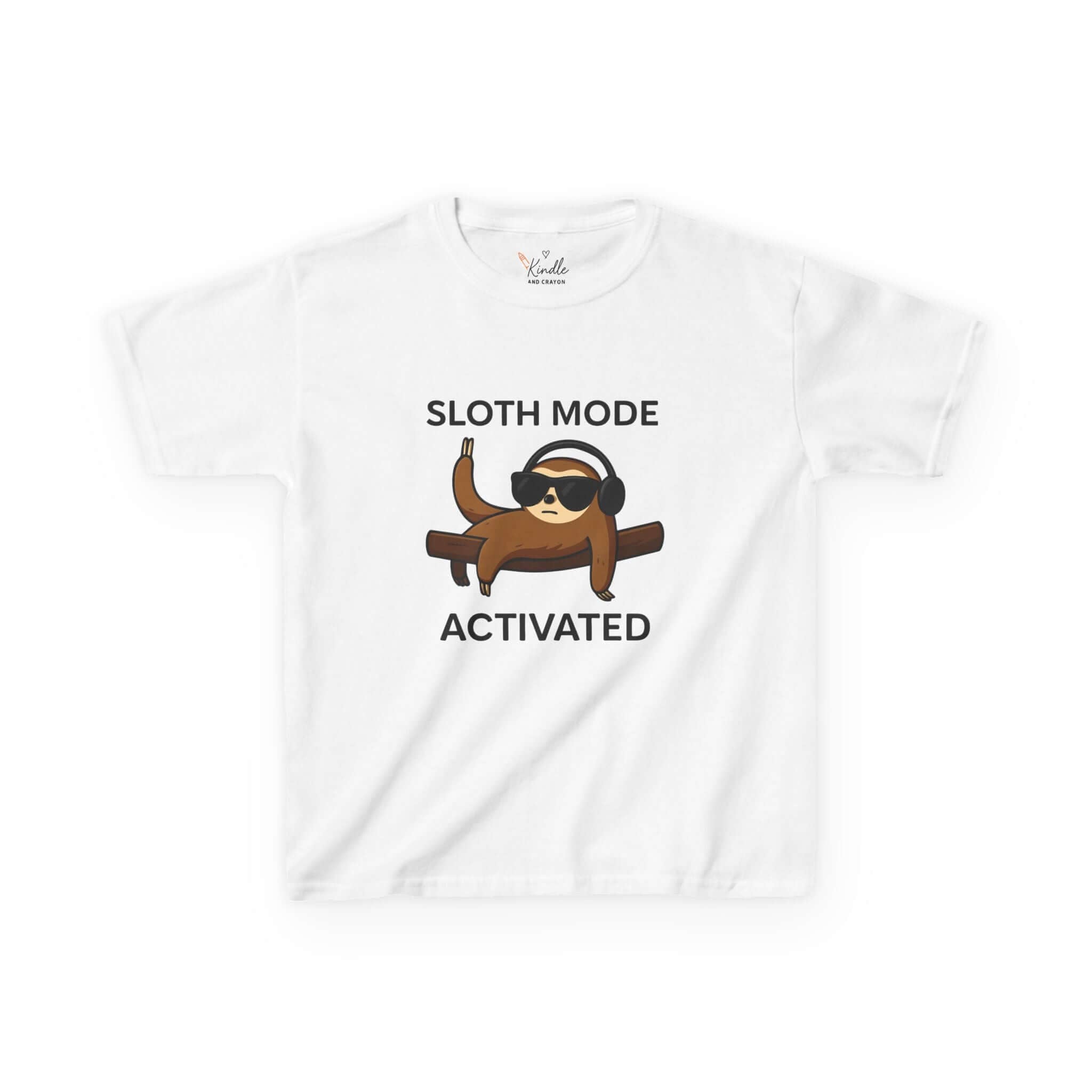 Sloth Mode Activated Tee for Kids – Cute & Funny Cartoon Sloth Shirt