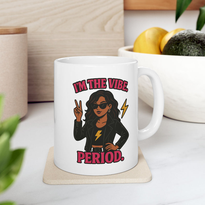 Electric Vibes Ceramic Coffee Mug - Motivational Coffee Cup