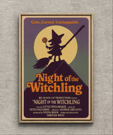 Retro Halloween Witch Poster Digital Download | Vintage Witch Wall Art Print