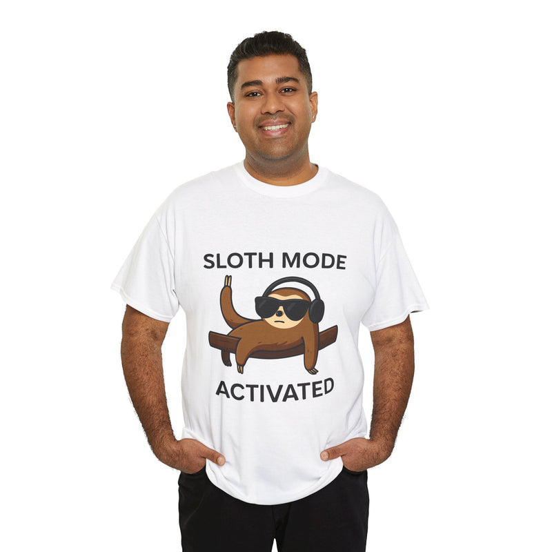 Unisex Sloth Mode Activated T-Shirt – Funny Lazy Vibes Tee