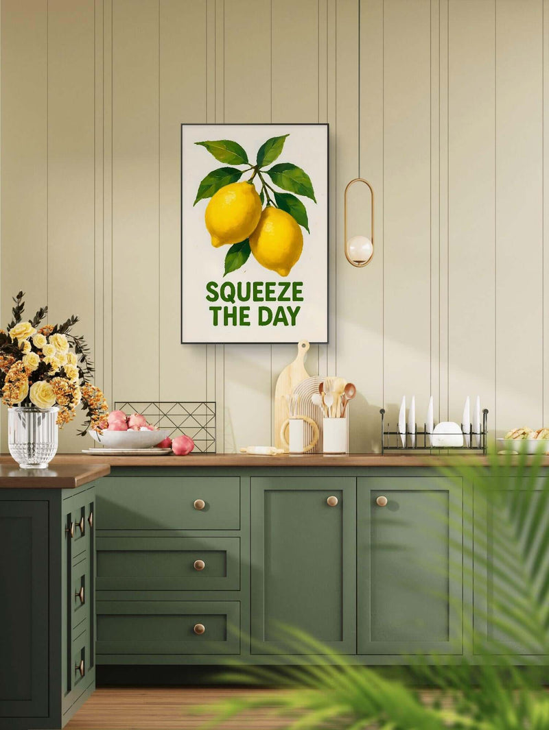 Summer Lemon Inspirational Wall Art  - Kitchen Decor, Vibrant Fruit Art Print