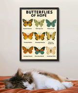 Butterfly Wall Art Digital Download, Mental Health Poster Printable, Butterflies of Hope
