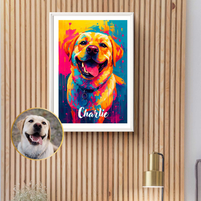 Personalized Pet Portrait – Custom Digital Pet Art for Wall Decor & Gifts