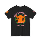 Cheerful Axolotl Tee, Unisex Cotton T-Shirt, Positive Vibes Shirt, Cute Animal Graphic Tee, Gift for Animal Lovers, Fun Casual Wear