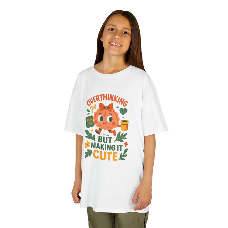 Cute Overthinking Kids Tee, Fun Graphic Tee for Children