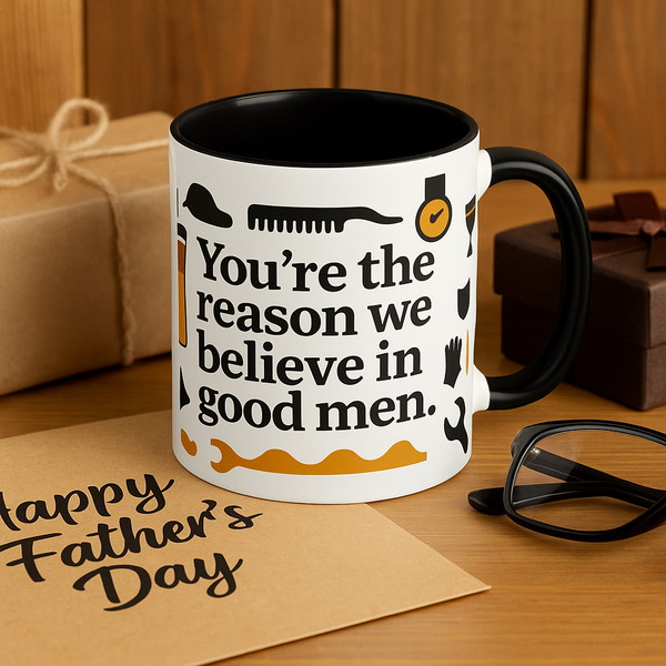 Colorful Accent Fathers Day Mug - Motivational Coffee Cup