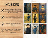 Anime Affirmation Cards for Teen Boys – Confidence & Self-Esteem