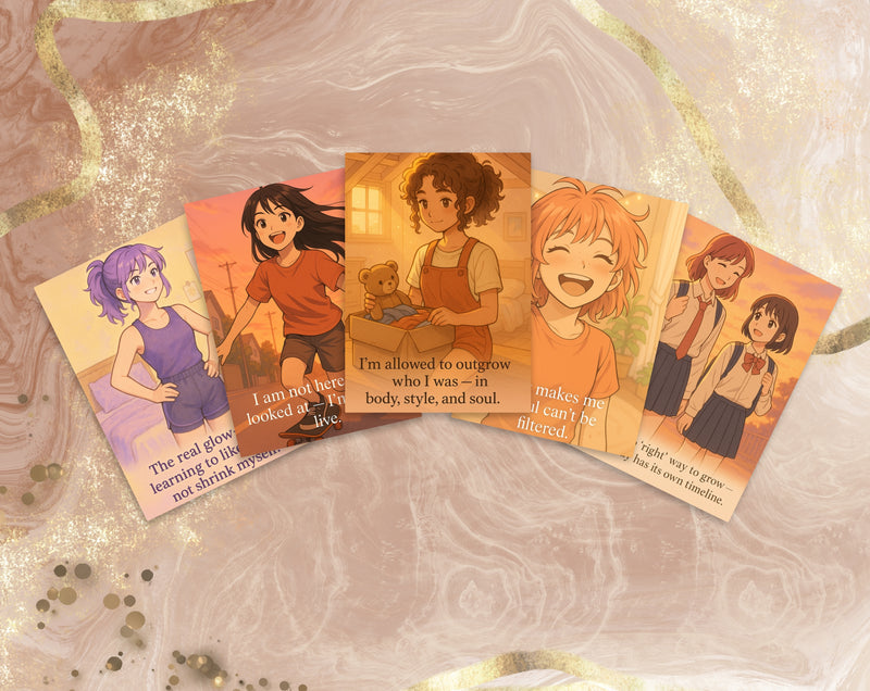 20 Positive Body Image Affirmations for Teen Girls | Printable Self-Esteem Cards | Body Confidence, Teen Mental Health | Set 4 of 6