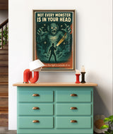 Retro Halloween Witch Poster Digital Download | Vintage Witch Wall Art Print