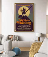 Retro Halloween Witch Poster Digital Download | Vintage Witch Wall Art Print