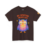 Intuition Owl T-Shirt – Unisex “My Intuition Never Lies” Tee