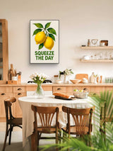 Summer Lemon Inspirational Wall Art  - Kitchen Decor, Vibrant Fruit Art Print