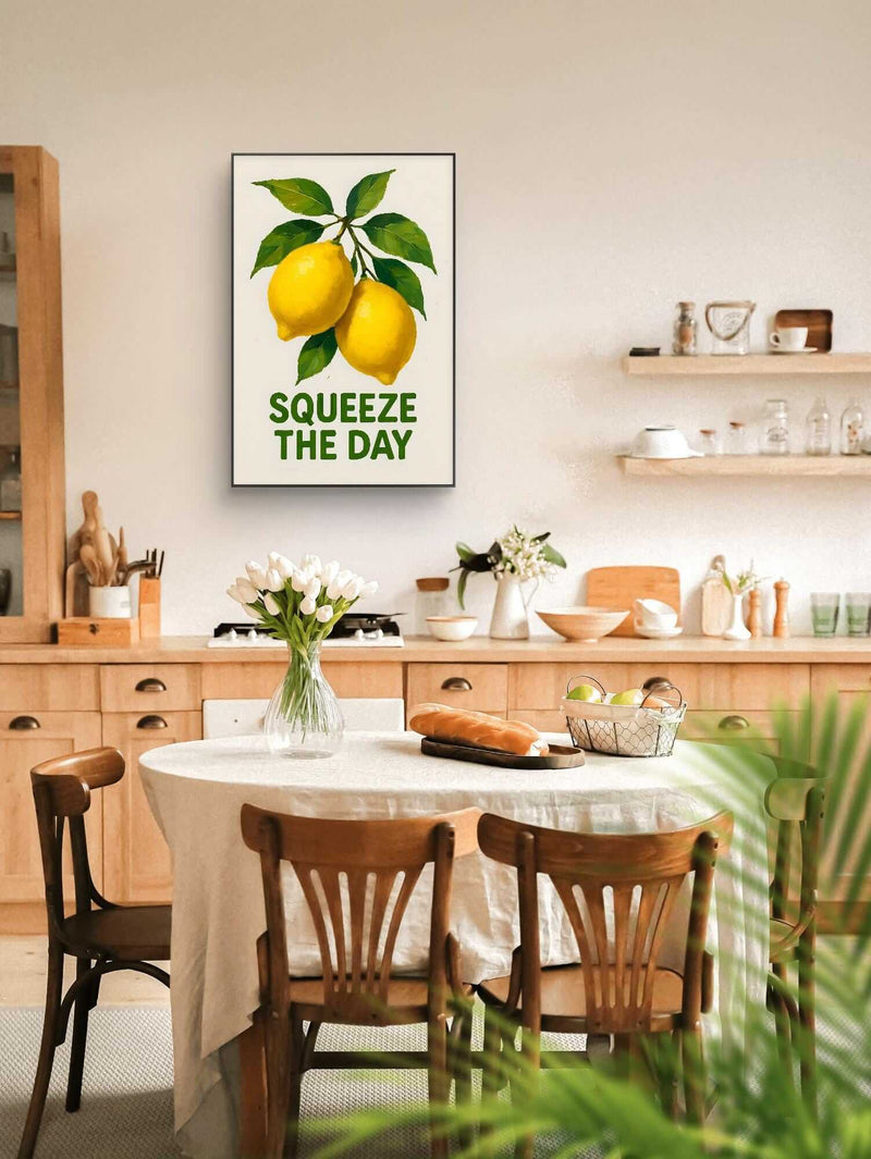 Summer Lemon Inspirational Wall Art  - Kitchen Decor, Vibrant Fruit Art Print