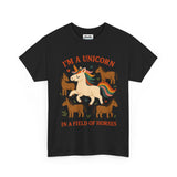 Unisex Adult Unicorn & Rainbow T-Shirt – Fun Graphic Tee