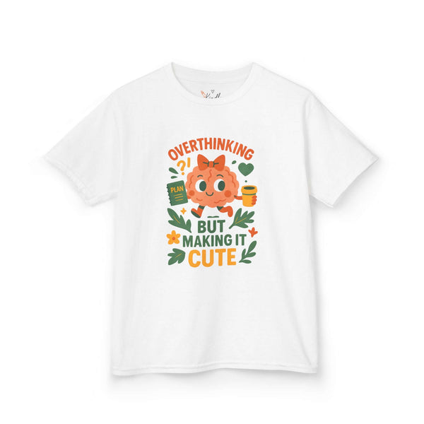 Cute Overthinking Kids Tee, Fun Graphic Tee for Children