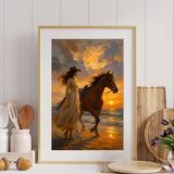 Cowgirl Digital Wall Art - Beach Decor