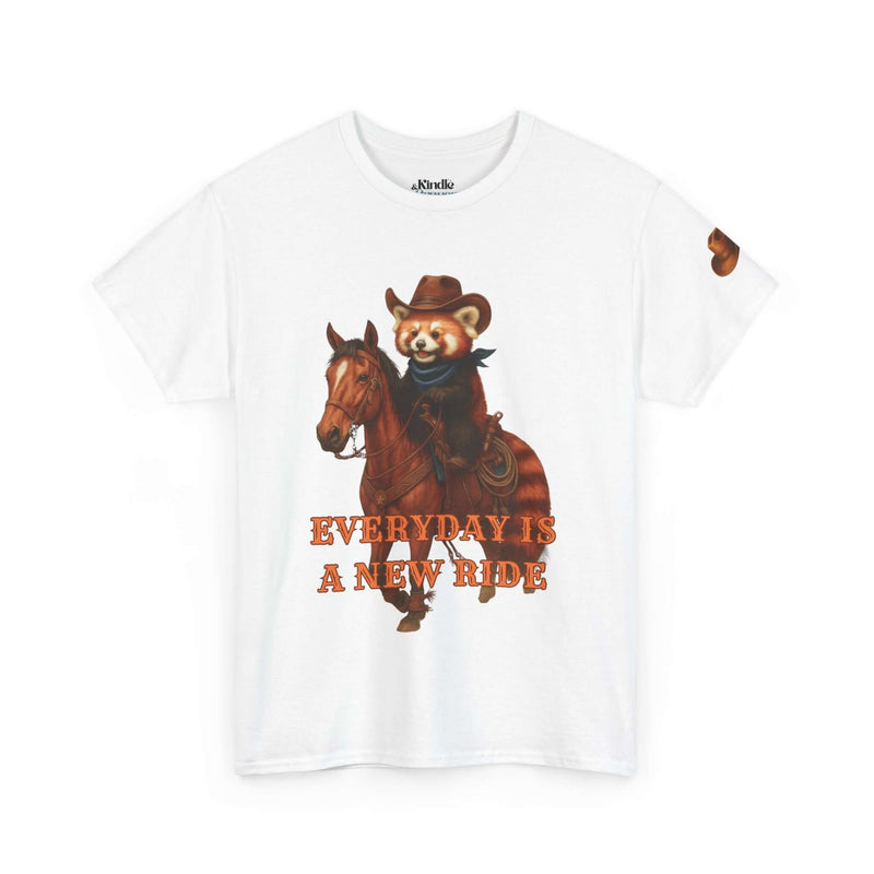Cowboy Hat Red Panda Unisex Tee, Everyday is a New Ride Shirt, I Choose Joy T-Shirt