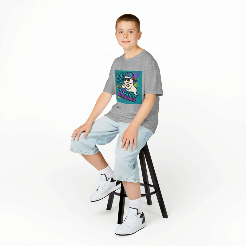 Kids Halloween Tee - Ghost Shirt, Too Cool for Ghouls