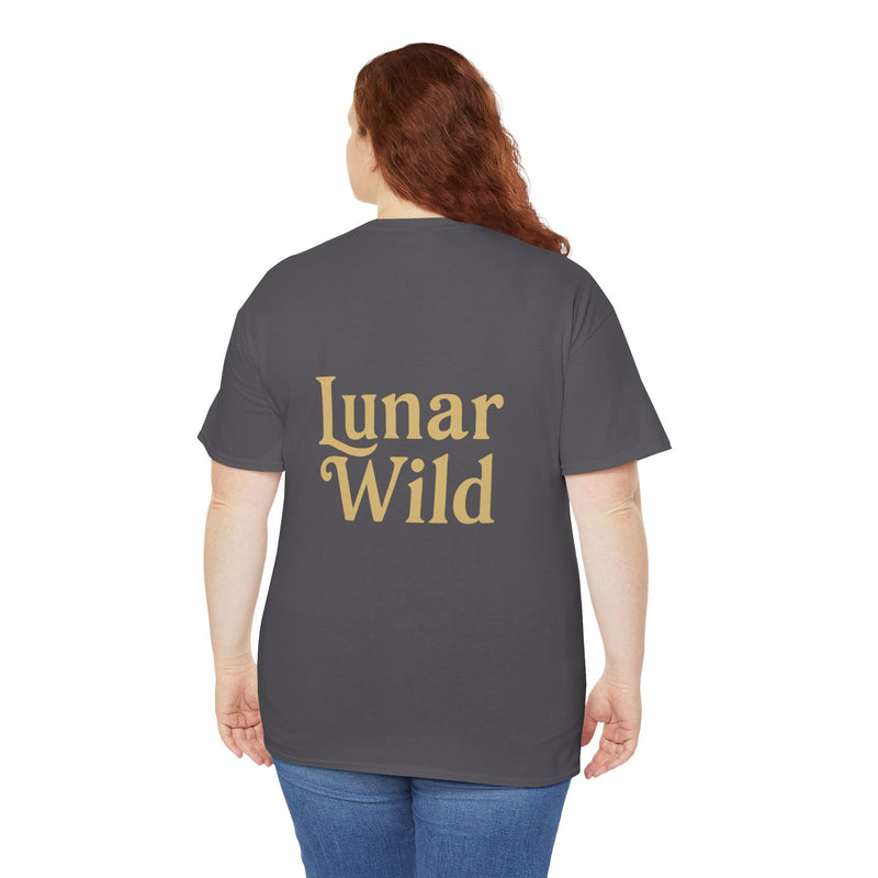 Lunar Wolf Graphic Tee, Unisex Cotton T-shirt, Moon Phase Shirt