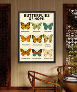 Butterfly Wall Art Digital Download, Mental Health Poster Printable, Butterflies of Hope